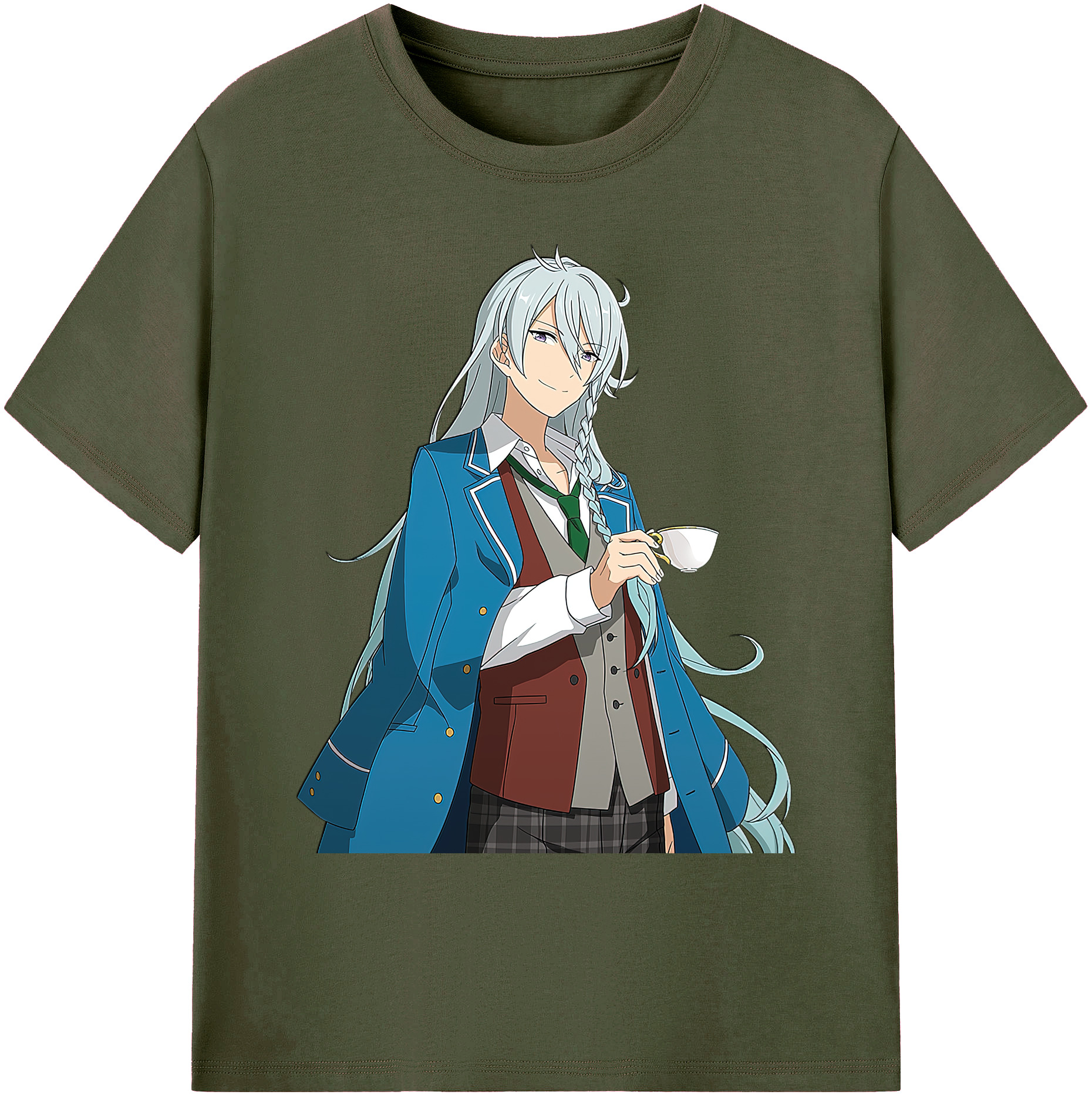 （画像用） あんさんぶるスターズ! Ensemble Stars 綿100％ メンズ半袖Tシャツ｜肌触りやわらか＆通気性